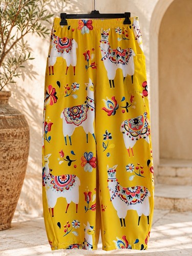 Damen sommerhose lama - damen, l
