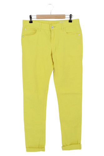 Damen stoffhose gelb casual - damen,