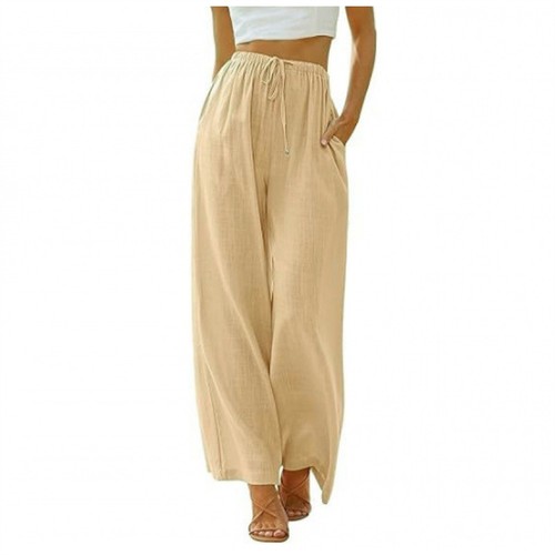 Damen leinenhose weit sommer - weit,
