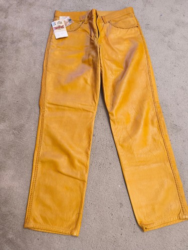 Vintage lederhose gelb neu - in, gelb,