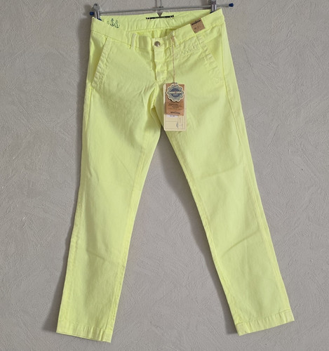Monocrom damen chino hose - chino, gelb