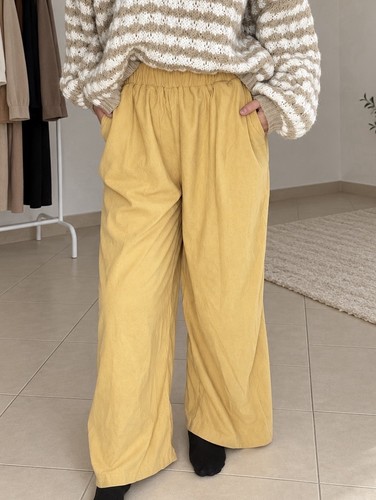 Gelbe wide leg hose - gelbe,