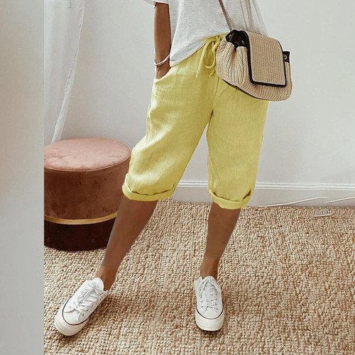 Damen bermuda capri kurze - kurze, hose